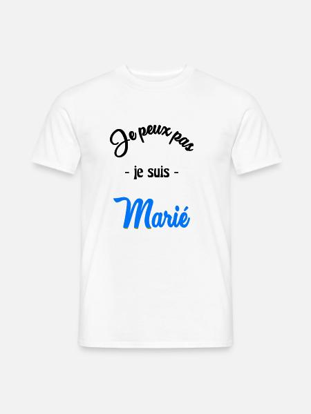 JE PEUX PAS. MARIE - T-shirt homme - blanc