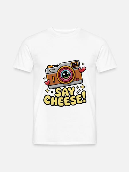 Sag Käse! - Männer T-Shirt - Weiß