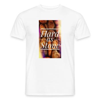 Hart wie Stein Typografie - Männer T-Shirt - Weiß - Vorne - AI Model Male 178 dark (178cm)