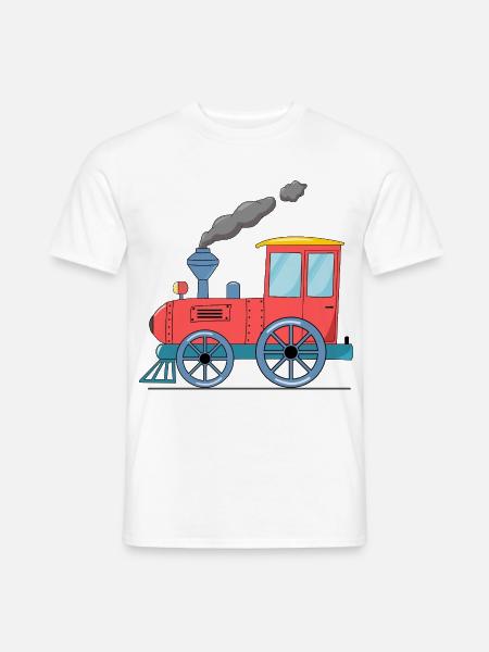 Children's train railway pink - Men's T-Shirt - white