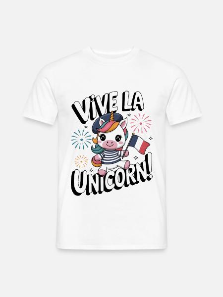 Vive La Licorne ! - T-shirt homme - blanc