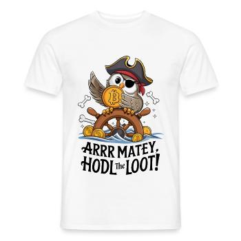 Hodl Le Butin ! - T-shirt homme - blanc - Devant - AI Model Male 178 dark (178cm)