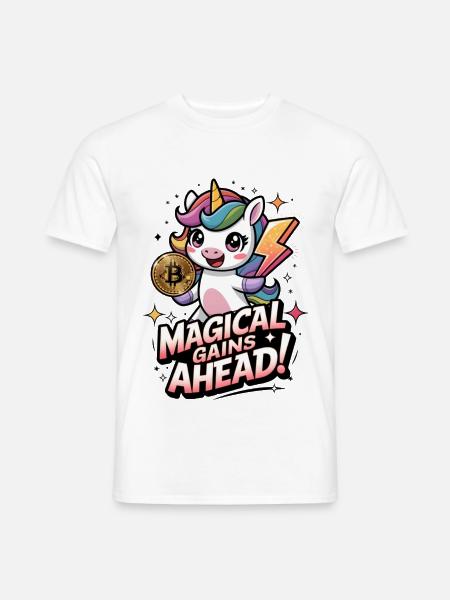 Magical Gains Ahead! - Men's T-Shirt - white