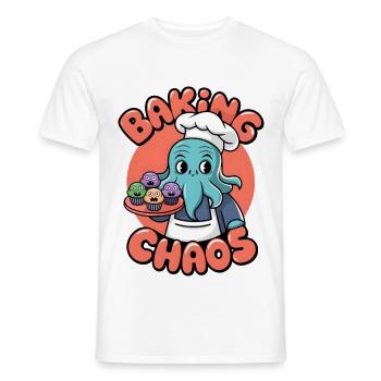 Baking Chaos - Men's T-Shirt - white - Front - AI Model Male 178 dark (178cm)