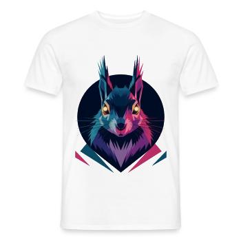 Low-poly Squirrel - Men's T-Shirt - white - Front - AI Model Male 178 dark (178cm)