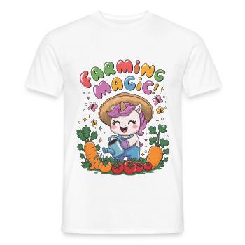 Farming Magic! - Men's T-Shirt - white - Front - AI Model Male 178 dark (178cm)