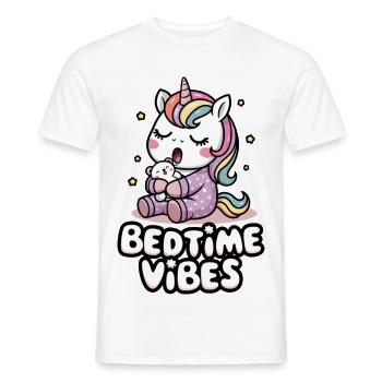 Gute-Nacht-Vibes - Männer T-Shirt - Weiß - Vorne - AI Model Male 178 dark (178cm)