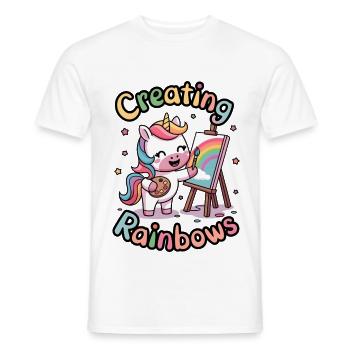 Creating Rainbows - Men's T-Shirt - white - Front - AI Model Male 178 dark (178cm)