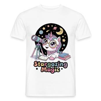 Stargazing Magic - Men's T-Shirt - white - Front - AI Model Male 178 dark (178cm)