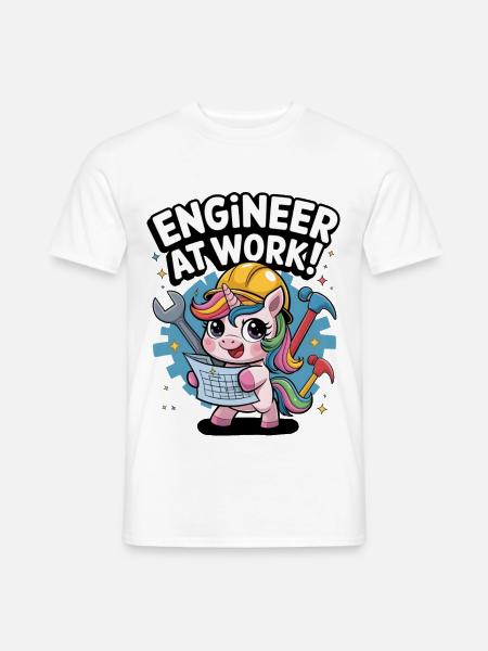 Engineer At Work! - Men's T-Shirt - white