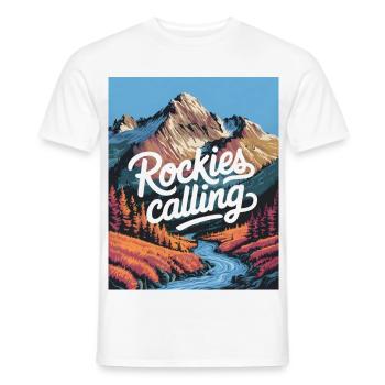 Rockies Calling - Men's T-Shirt - white - Front - AI Model Male 178 dark (178cm)