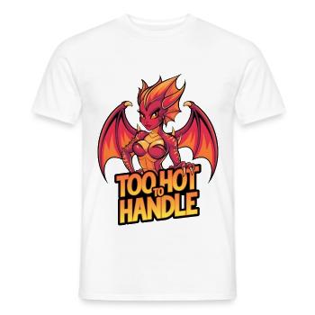 Too Hot To Handle - Men's T-Shirt - white - Front - AI Model Male 178 dark (178cm)