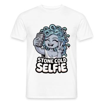 Eiskaltes Selfie - Männer T-Shirt - Weiß - Vorne - AI Model Male 178 dark (178cm)