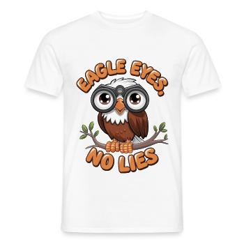 Eagle Eyes, No Lies - Men's T-Shirt - white - Front - AI Model Male 178 dark (178cm)