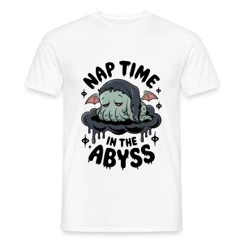 Nap Time In The Abyss - Men's T-Shirt - white - Front - AI Model Male 178 dark (178cm)
