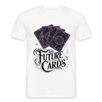 The Future Is In The Cards - Men's T-Shirt - white - Front - AI Model Male 178 dark (178cm)