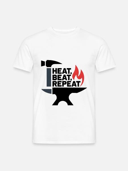 Heat, Beat, Repeat - Men's T-Shirt - white