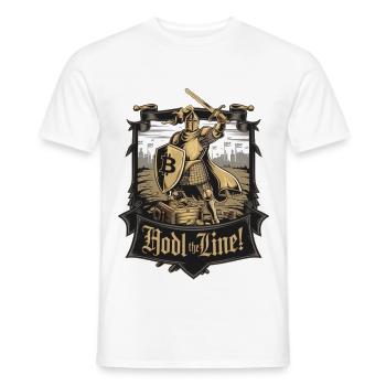 Hodl la ligne ! - T-shirt homme - blanc - Devant - AI Model Male 178 dark (178cm)