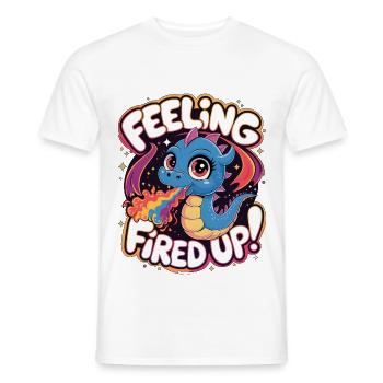 Se sentir enflammé - T-shirt homme - blanc - Devant - AI Model Male 178 dark (178cm)