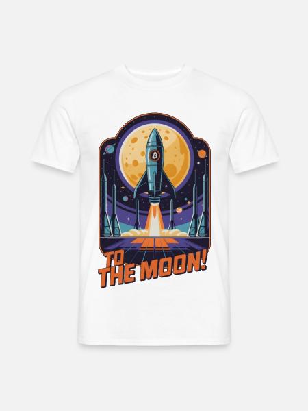 Zum Mond - Männer T-Shirt - Weiß