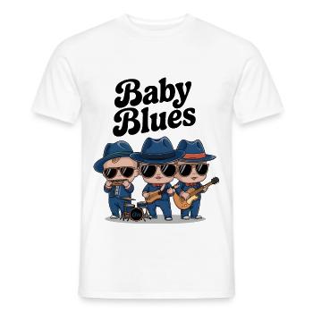 Baby Blues - Men's T-Shirt - white - Front - AI Model Male 178 dark (178cm)