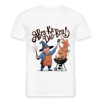 AbraKa-Dad-Bra! - Men's T-Shirt - white - Front - AI Model Male 178 dark (178cm)