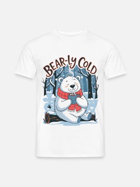 Bear-ly Cold - Men's T-Shirt - white