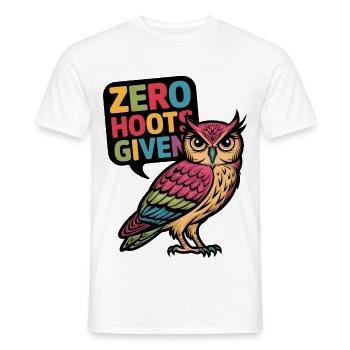Zero Hoots Given - Men's T-Shirt - white - Front - AI Model Male 178 dark (178cm)