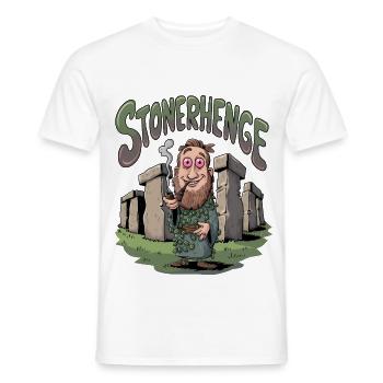 Stonerhenge - Men's T-Shirt - white - Front - AI Model Male 178 dark (178cm)