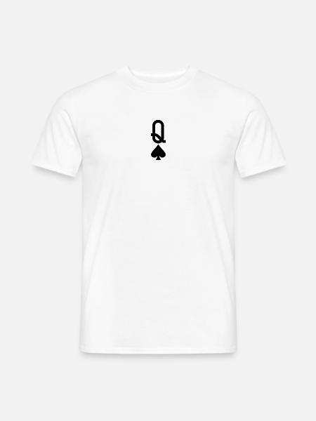 Carte à jouer au poker - Spades Lady - T-shirt homme - blanc