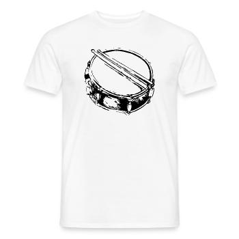 Snare - Drum - Percussion - Musique - T-shirt homme - blanc - Devant - AI Model Male 178 dark (178cm)