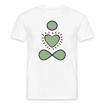 Mint Heart Infinity Emblem - Men's T-Shirt - white - Front - AI Model Male 178 dark (178cm)