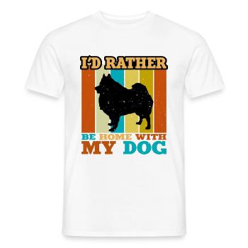 Deutscher Spitz Hund Liebhaber Silhouette Vintage Sonnenuntergang - Männer T-Shirt - Weiß - Vorne - AI Model Male 178 dark (178cm)