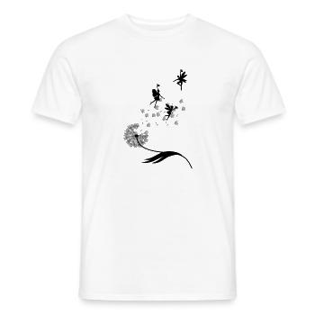 Papillons design puste fleurs prairie coeurs fées - T-shirt homme - blanc - Devant - AI Model Male 178 dark (178cm)