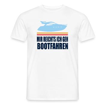 Boot Kapitän Lustige Sprüche Motorboot - Männer T-Shirt - Weiß - Vorne - AI Model Male 178 dark (178cm)