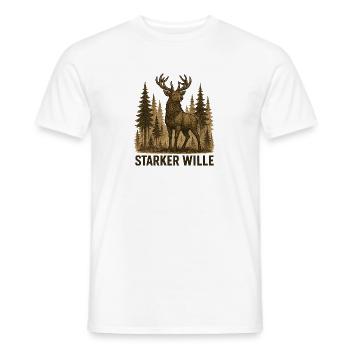 Strong will - Men's T-Shirt - white - Front - AI Model Male 178 dark (178cm)