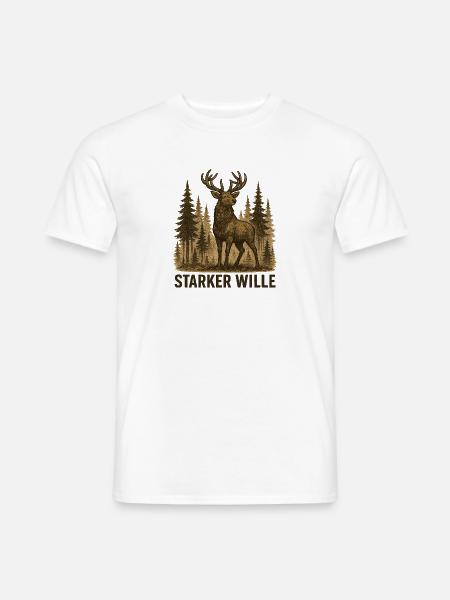 Starker Wille - Männer T-Shirt - Weiß