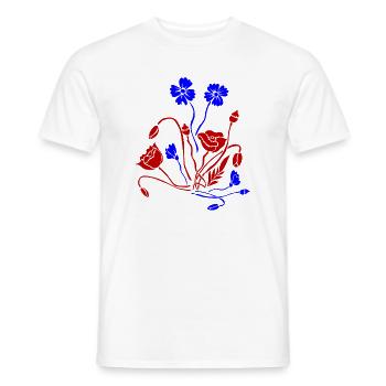 Fleur Picture Fleurs - T-shirt homme - blanc - Devant - AI Model Male 178 dark (178cm)