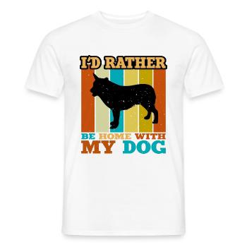 Australian Cattle Dog Liebe Silhouette Retro Sonnenuntergang - Männer T-Shirt - Weiß - Vorne - AI Model Male 178 dark (178cm)