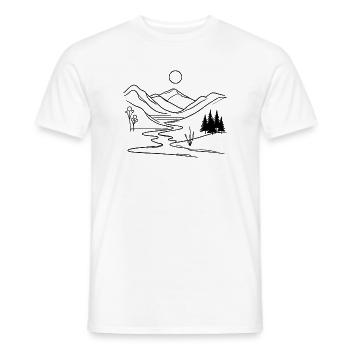 Évasion à Mystic Mountain - T-shirt homme - blanc - Devant - AI Model Male 178 dark (178cm)