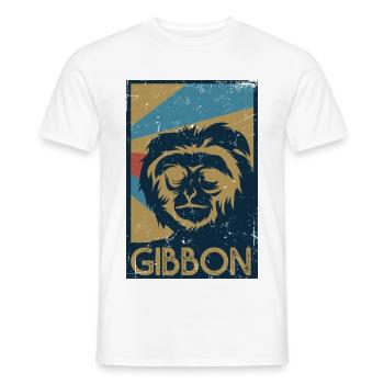 Flinker Gibbon Dschungelbewohner - Männer T-Shirt - Weiß - Vorne - AI Model Male 178 dark (178cm)
