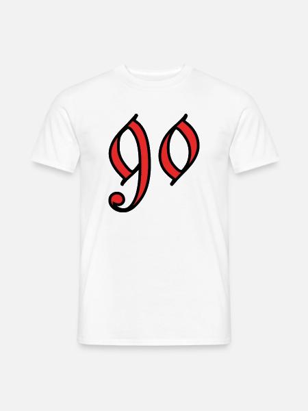 90 - Männer T-Shirt - Weiß
