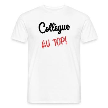 COLLEAGUE. HUMOR. RETIREMENT. RETIREMENT. RETIRED - Men's T-Shirt - white - Front - AI Model Male 178 dark (178cm)