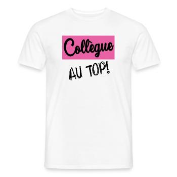 RETIREMENT. RETIREMENT. RETIRED. HAPPY RETIREMENT - Men's T-Shirt - white - Front - AI Model Male 178 dark (178cm)
