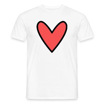 HEART. MOM. MOTHER'S DAY. HEART. FEAST - Men's T-Shirt - white - Front - AI Model Male 178 dark (178cm)