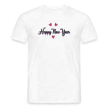 BONNE ANNEE. SAINT SYLVESTRE. MEILLEURS VOEUX - T-shirt homme - blanc - Devant - AI Model Male 178 dark (178cm)