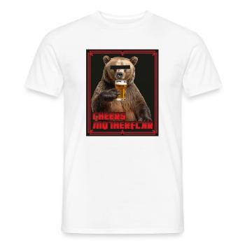 Cheers Motherfckr - Männer T-Shirt - Weiß - Vorne - AI Model Male 178 dark (178cm)
