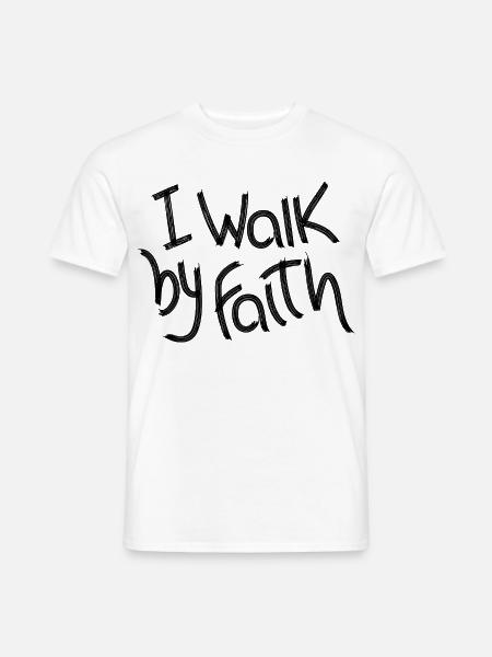 Ich gehe am Glauben vorbei - Männer T-Shirt - Weiß
