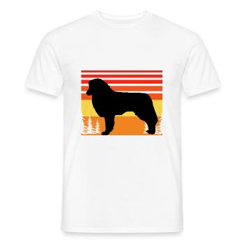Englischer Schäferhund Hund Liebhaber Silhouette Retro Sonnenuntergang - Männer T-Shirt - Weiß - Vorne - AI Model Male 178 dark (178cm)