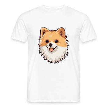 Pommersche Deutsche Spitz Hunderasse Karikatur Kawaii I - Männer T-Shirt - Weiß - Vorne - AI Model Male 178 dark (178cm)